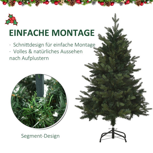 HOMCOM Weihnachtsbaum, Ø85 x 120H cm, PVC, Grün