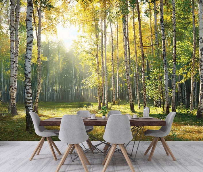 Fototapete 3D Effekt Wald Natur Schlafzimmer Vlies Tapete 350x250 cm