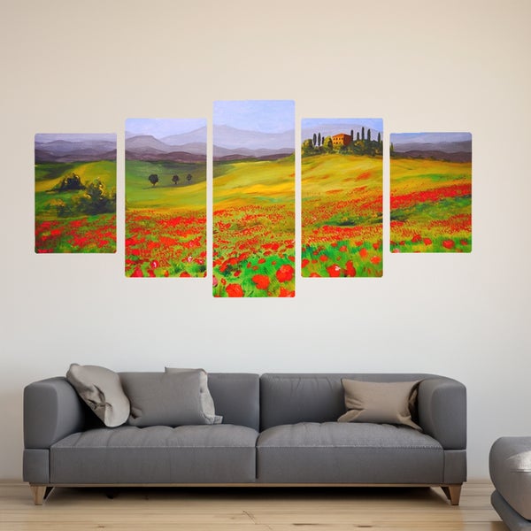 Leinwand Panorama 5er Set 100x40 cm (LxB) vorgrundiert, malfertig bespannt weiß