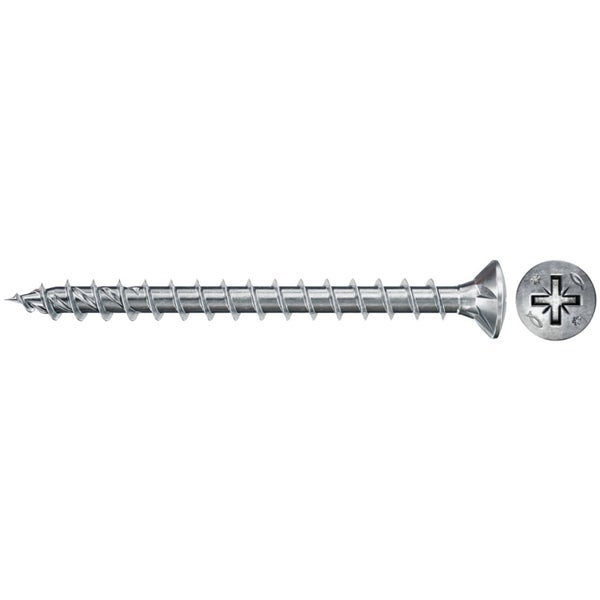 Fischer 500x Power-Fast II FPF II RZF 3,5 x 16  mm BC Linsensenkkopf mit Kreuzschlitz PZ2 Vollgewinde galvanisch verzinkt blau passiviert - 670129