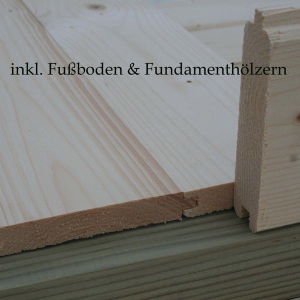 Alpholz Gartenpavillon Emma-40 mit vier Fenstern Gartenpavillon aus Holz, Gartenhütte Gartenlaube, Naturbelassen