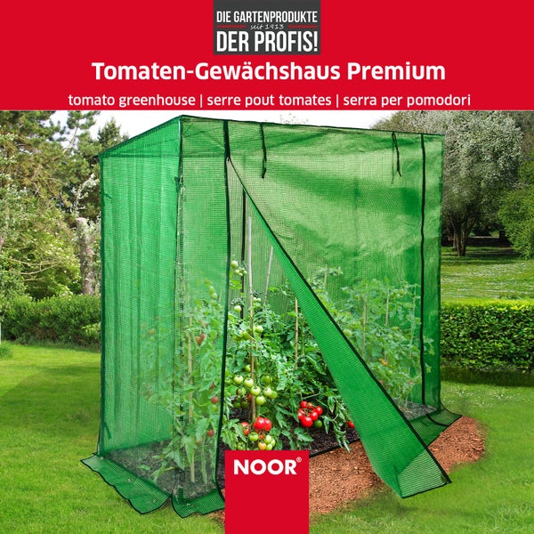 Tomaten-Gewächshaus Premium - 175x200x75 cm - Gitterfolien-Tomatenhaus mit Stahlrohren - Ideal für Tomatenzucht, Anzucht und Aussaat