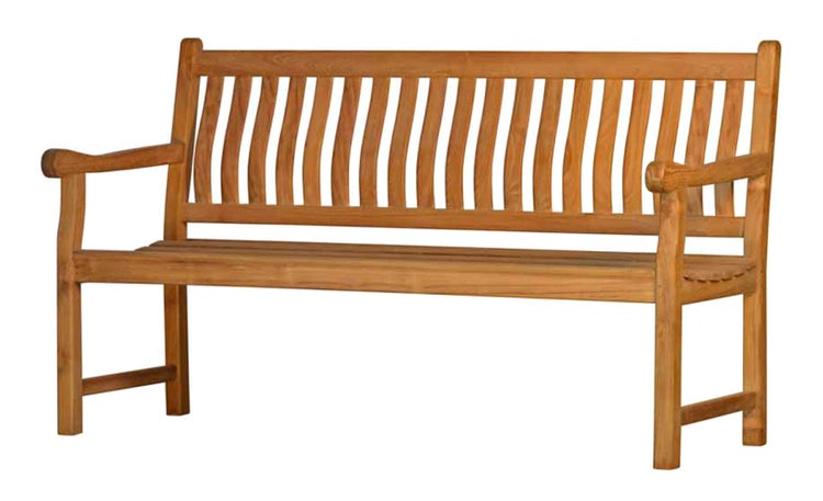 Teak Gartenbank 190 cm 3-Sitzer 4-Sitzer Massivholz premium wetterfest