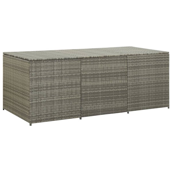 Gartenbox Poly Rattan 180x90x70 cm Grau