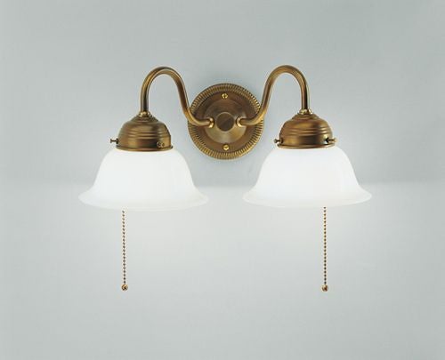 Wandleuchte mit zwei Lampen und Zugschaltern