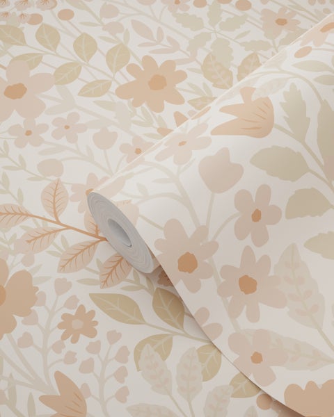 Tapetenrolle mit Blumenmuster