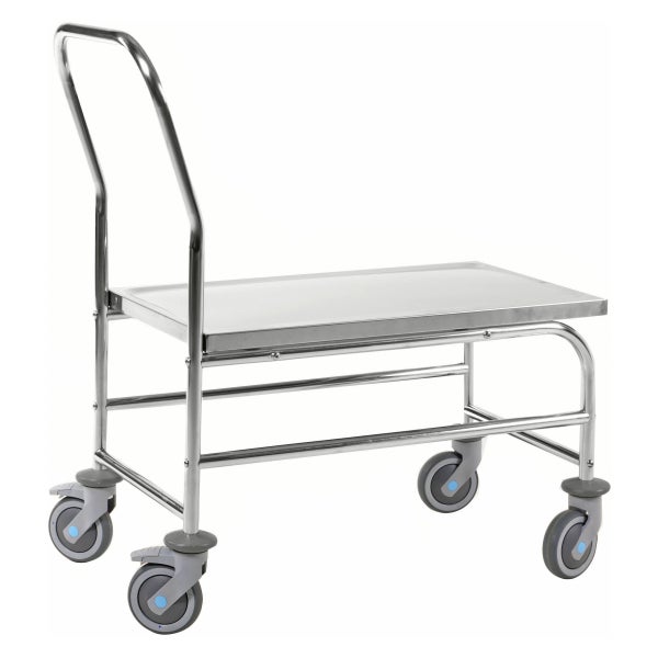 Servierwagen aus Metall mit Griff und Rollen