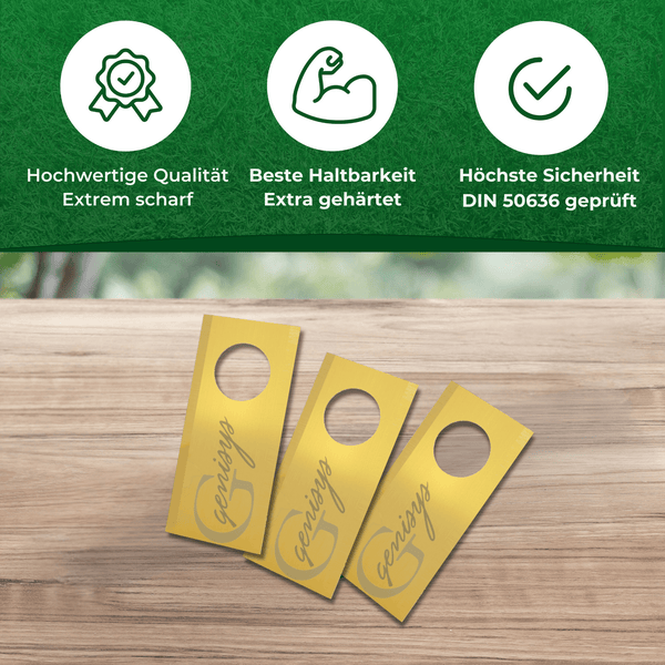 Genisys Ersatzklingen für Rasentrimmer, hohe Qualität, lange Haltbarkeit, DIN 50636 geprüft