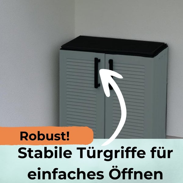 Gartenschrank Wetterfest Outdoor Kunststoff Schrank Kunststoffschrank Haushaltsschrank Mehrzweckschrank Balkonschrank Geräteschrank Terrassenschrank