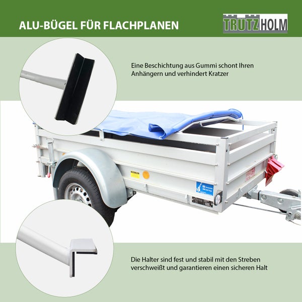 Aluminiumbügel für Flachplanen am Anhänger