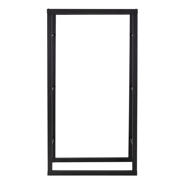 ML-Design Kaminholzregal 80x150x25 cm rechteckig, Schwarz, Metall, Innen/Außen, Brennholzregal Holzaufbewahrung aus beschichtetem Stahl, Kaminholzständer Kaminholzhalter Feuerholzregal für Kamin/Ofen