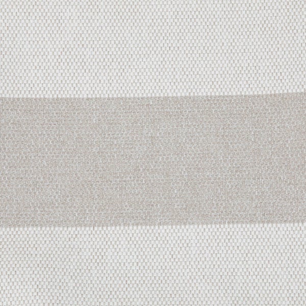 Grob gewebter Stoff mit horizontalem Streifenmuster in Naturtönen.