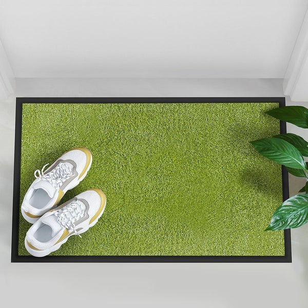 FLOORDIREKT Fußmatte Rhine - Unicolor - Schmutzfangmatte für Innen & Außenbereiche - Limone - 90 x 150 cm