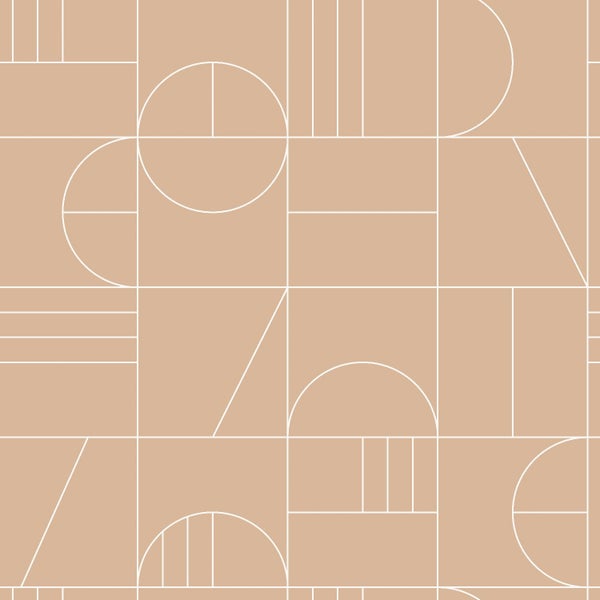 Tapete mit geometrischem Muster aus Linien und Formen