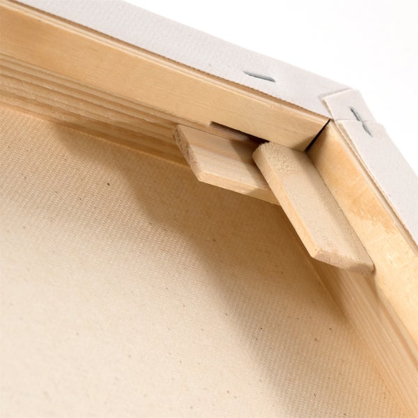 Leinwand  extra DEEP 4er Set 70x70 cm (LxB) hoher Keilrahmen weiß