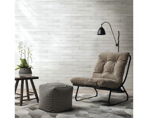 Brickfliese Brique Indus weiss 6x25 cm