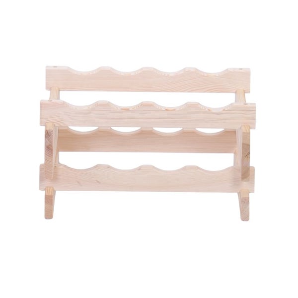 Weinregal VINOTECA FLEX PRO HxBxT 23x46x28cm 8 Flaschen auf 2 Ebenen Massives Kiefernholz Natur unbehandelt