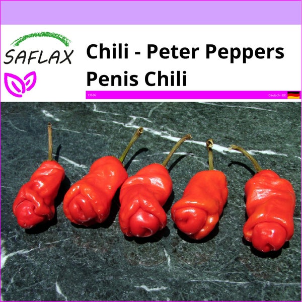 SAFLAX  - Chili - Peter Peppers Penis Chili - Capsicum annuum - 10 Samen