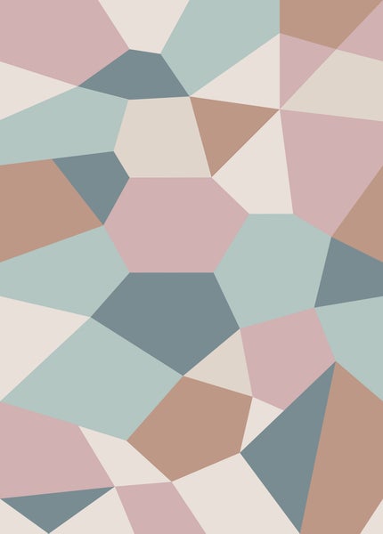 Abstraktes Muster mit geometrischen Formen für Wandgestaltung