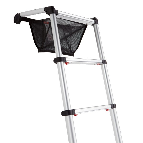 Aluminium Leiter mit Ablagekorb