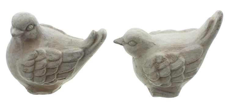 FRANK FLECHTWAREN | Vogel Terracotta, 2er Set, TERRACOTTA, je 13 x 9 x 10 cm