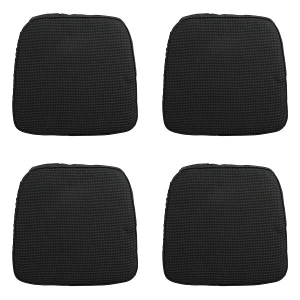 Sitzkissen Wicker Rib schwarz - Ca. 48x48 cm - 4er-Set