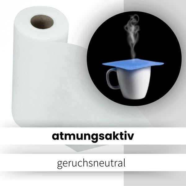 Sensalux Tischläufer, Länge: 25m, stoffähnliches Vlies, Breite: 50cm, Weiß
