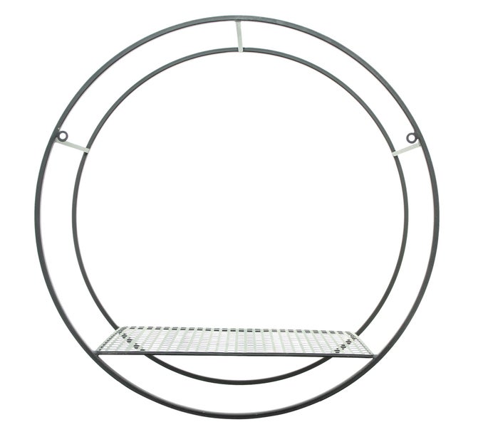 FRANK FLECHTWAREN | Wandregal Circle, 2er Set, METALL, Ø 36 x 13 cm, Ø 45 x 16 cm