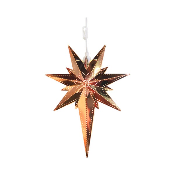 Sternleuchte aus Metall mit Aufhängevorrichtung