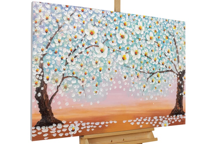 Handgemaltes Gemälde Acrylfarbe 120x80cm Orange