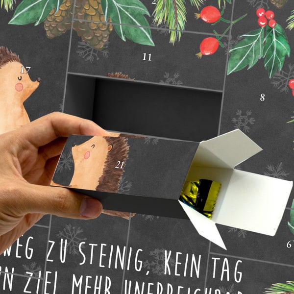 Mr. & Mrs. Panda Befüllbarer Adventskalender Igel Liebe - Schwarz