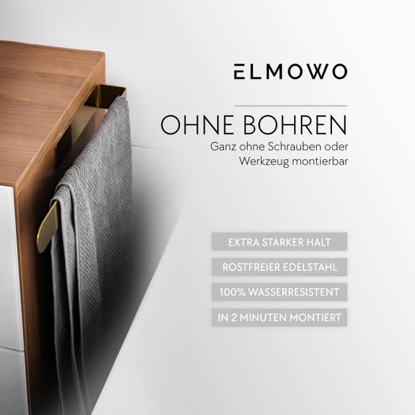 Handtuchhalter aus rostfreiem Edelstahl zum Kleben ohne Bohren für die Montage am Badezimmerschrank