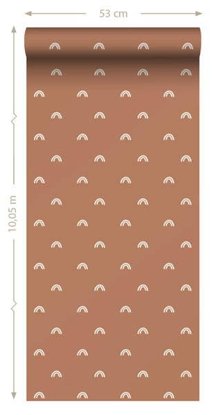 Tapetenrolle mit Muster aus Bögen, 53 cm breit und 10,05 m lang