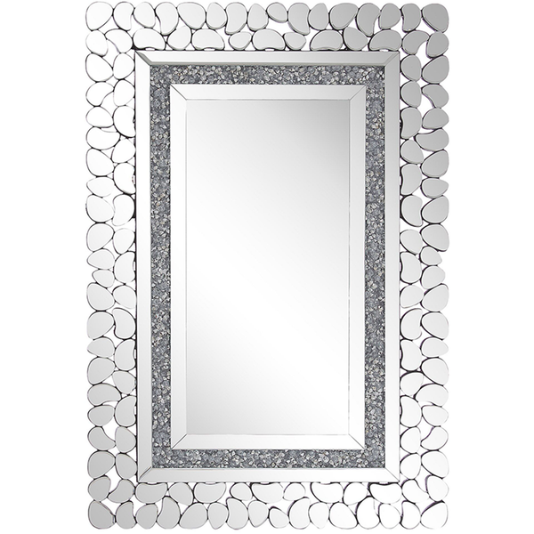 Wandspiegel PABU 60 cm 90 cm Silber
