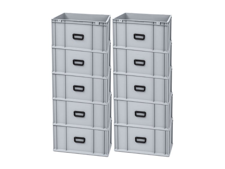 PROREGAL Eurobox Nextgen Portable Uno HxBxT 32 x 40 x 60 cm 65 Liter Eurobehälter Transportbox Transportbehälter Stapelbehälter