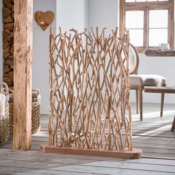 FRANK FLECHTWAREN | Dekoelement Treibholz, TREIBHOLZ, HOLZ, 75 x 14 x 90 cm
