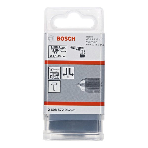 Bosch Bohrfutter mit einer Spannweite von 1,5 bis 13 Millimeter in Verpackung