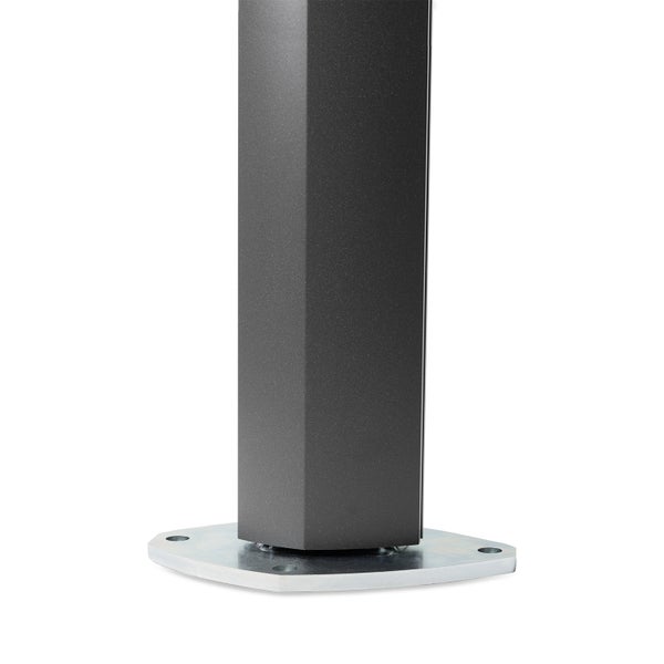 Sonnensegelmast Alu Simple Anthrazit 290 cm Mit Standfuß 90° – ideal für Wandnähe, 2 Schienen, verstellbar – Maanta®