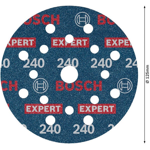 Bosch EXPERT O780 Folienschleifscheibe 125 mm K240 50 Stück - 2608902421