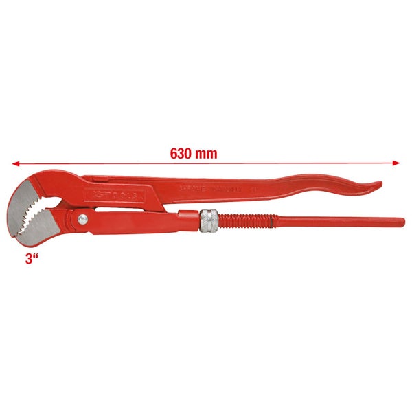 KS TOOLS 45° gewinkelte Eckrohrzange 3 - 113.3000