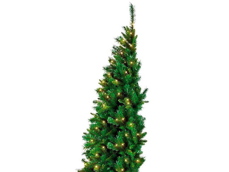 Künstlicher Weihnachtsbaum mit LED Beleuchtung für die Wandmontage
