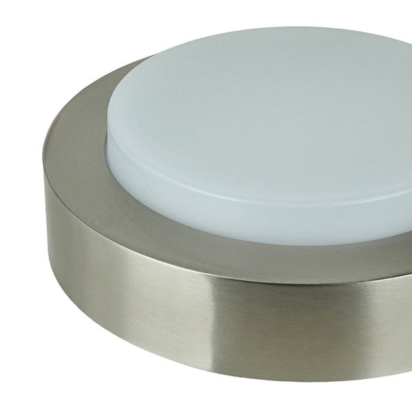 Runde Deckenleuchte mit Metallgehäuse und Lampenschirm