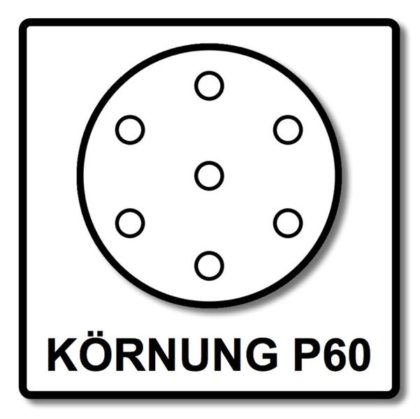 Festool STF D150/48 Schleifscheiben Granat P60 150 mm 100 Stk. ( 2x 575161 ) für RO 150, ES 150, ETS 150, ETS EC 150, LEX 150, WTS 150, HSK-D 150