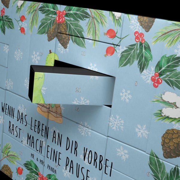 Mr. & Mrs. Panda Befüllbarer Adventskalender Schildkröte Pause - Blau Pastell