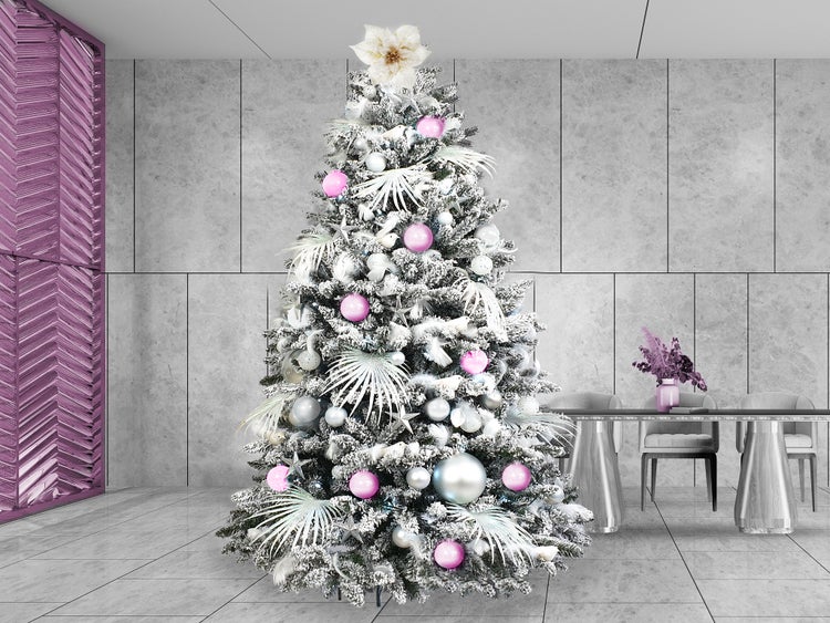 LAALU Weihnachtsschmuck-Set 222 Stück in Box POLAR PINK für Weihnachtsbaum 300-600 cm