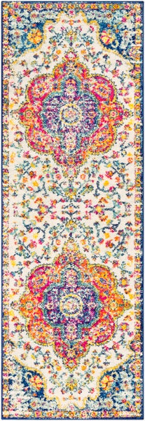 Vintage Orientalischer Flurteppich Mehrfarbig/Rosa 80x230 cm JULIA