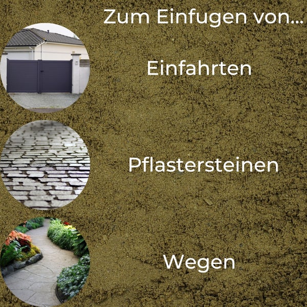 Fugensand 25 kg 0,1 - 1,0 mm Quarzsand Fugensand Fugenfüller Splitt Pflastersand Fugen Sand Pflasterstein Einkehrsand Pflasterfugen