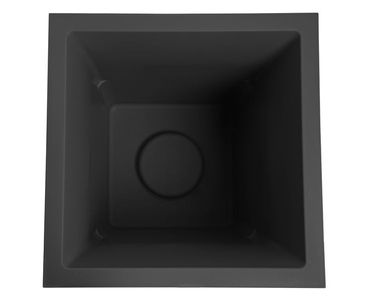 Ondis24 Pflanzkübel BASALT 40 Blumentopf doppelwandig anthrazit, Pflanzgefäß