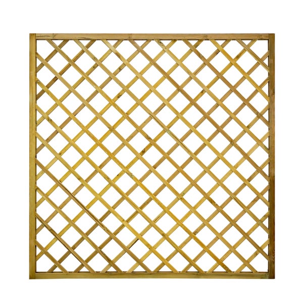 Holzzaun mit Rautenmuster