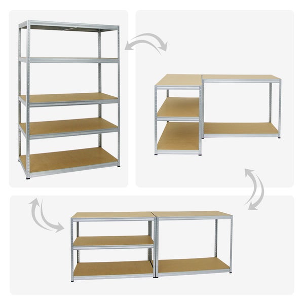 PROREGAL Mega Deal 2x Schwerlastregal Big Elephant M HxBxT 180 x 120 x 60 cm Fachlast 250 kg Verzinkt